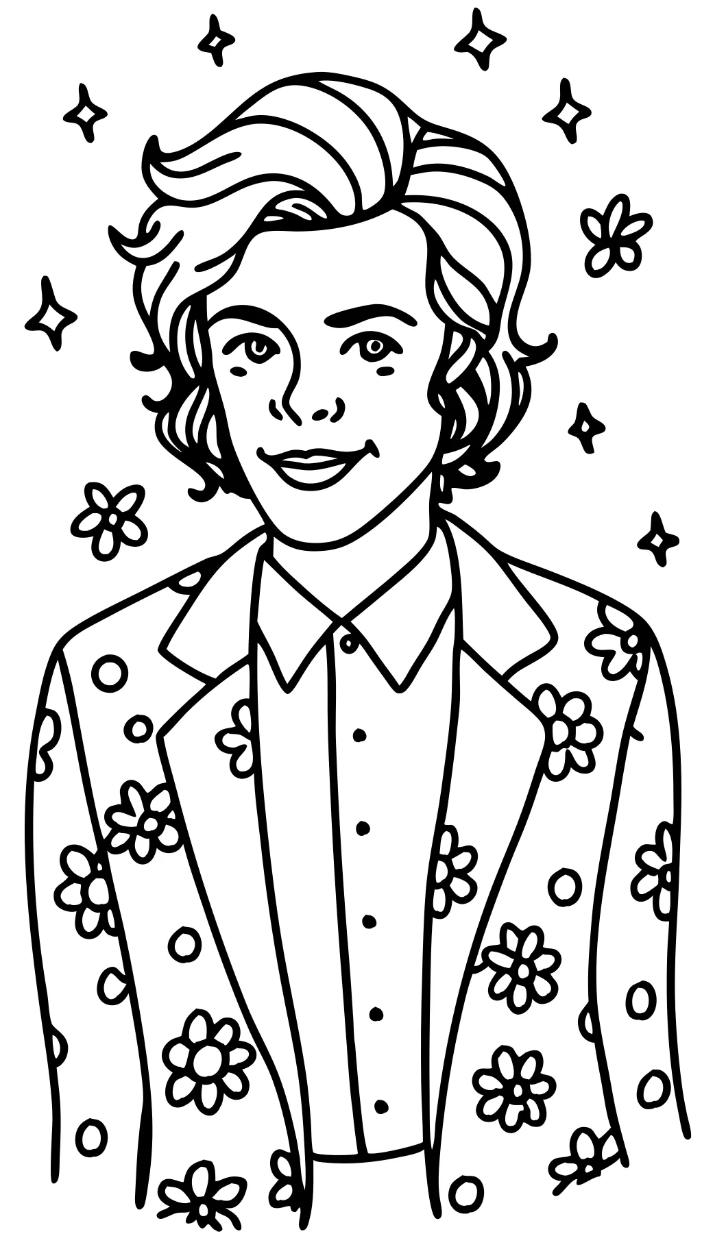 harry styles coloring page